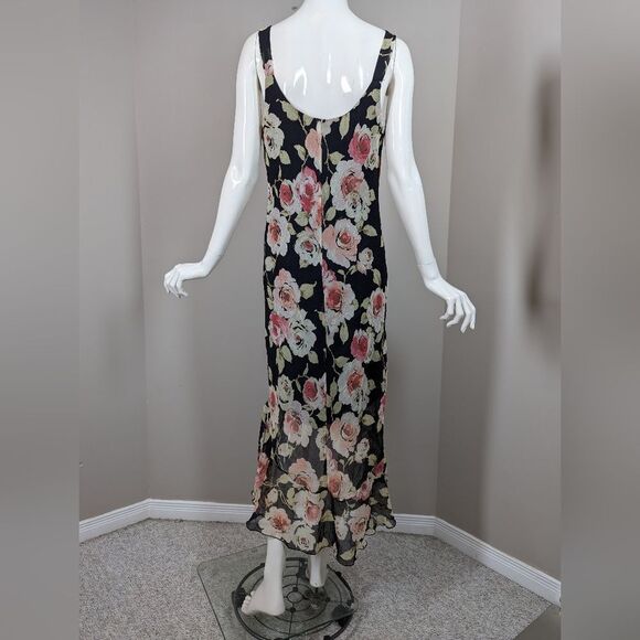 Vintage Floral Slip Dress Size 8 – Ruffle Hem, Romantic Rose Print, Y2K Style - Picture 6 of 8